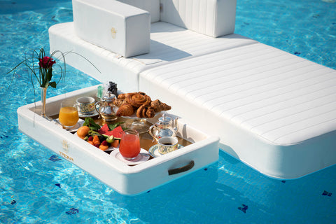 Vassoio galleggiante Trona 80×50 – arredo piscina / spa