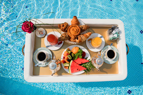 Vassoio galleggiante Trona 80×50 – arredo piscina / spa