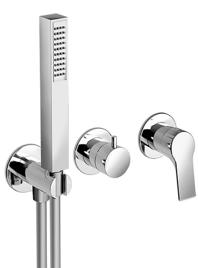 Miscelatore doccia incasso a parete FIR Handy 52 52.5227.8 con deviatore a 2 uscite orizzontale – parte esterna