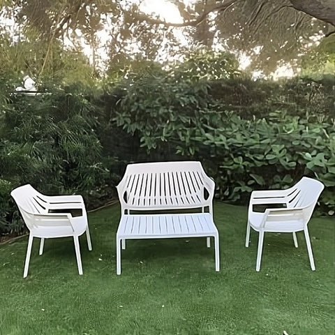 Set salotto da giardino Vondom Spritz – divano 2 posti, 2 poltroncine e tavolino basso | Design moderno per esterni