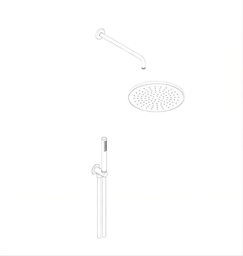 Aquaelite KT017 A Kit Doccia Design con Soffione e Doccetta – Rubinetteria Bagno Moderna Premium